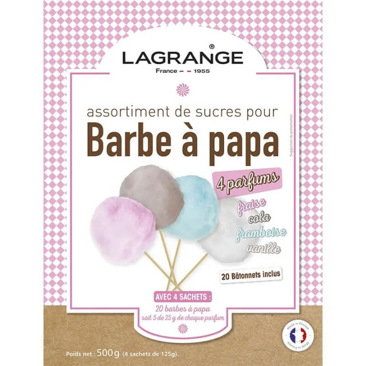 4 parfums de sucres barbes à papa