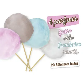 Sortiment mit 4 Zuckerwatte-Zucker Geschmacksrichtungen - Lagrange