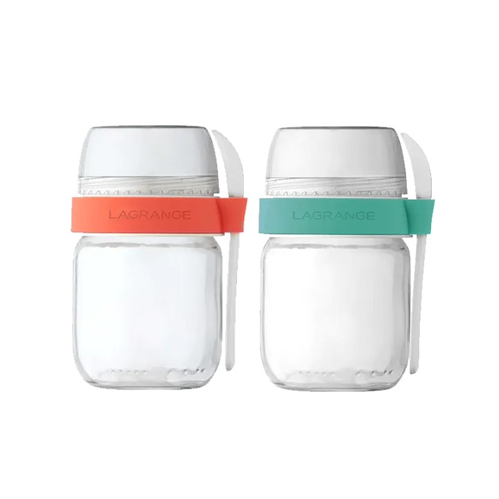 Set of 7 yoghurt jars