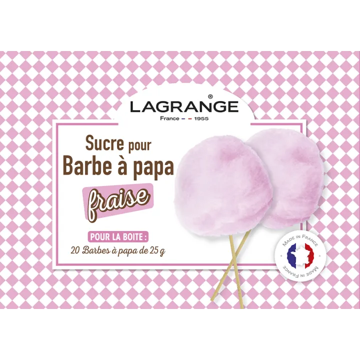 Sucre pour Barbe à papa à la Fraise