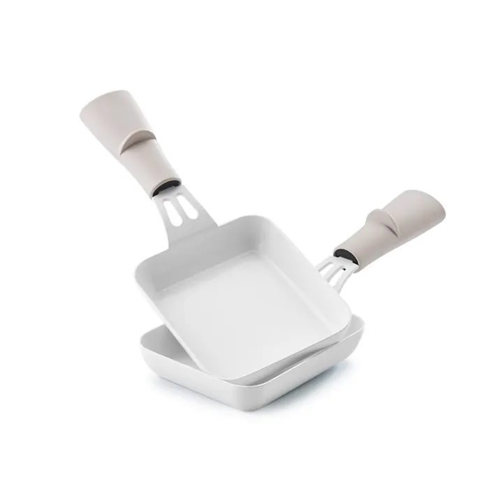 Lot de 2 poêlons raclette rectangulaires céramiques