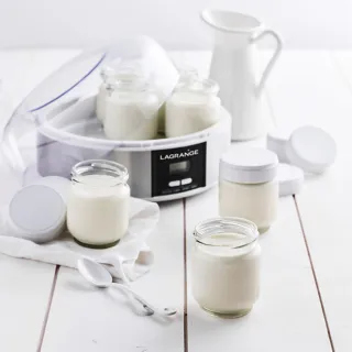 Lagrange Joghurtbereiter - Set mit 7 Glasbehältern für hausgemachte Joghurts