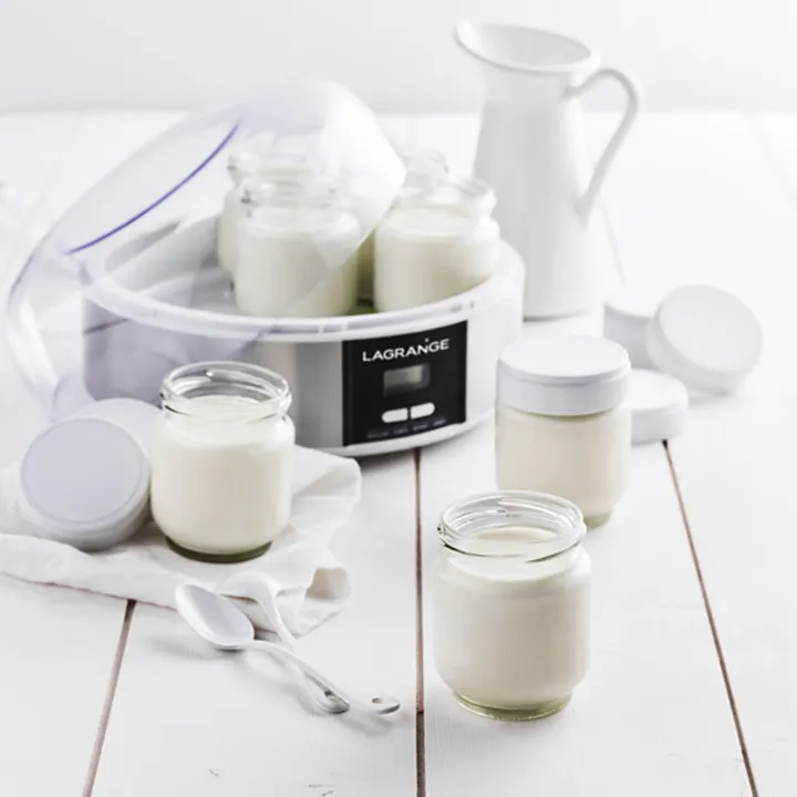 Lagrange Joghurtbereiter - Set mit 7 Glasbehältern für hausgemachte Joghurts