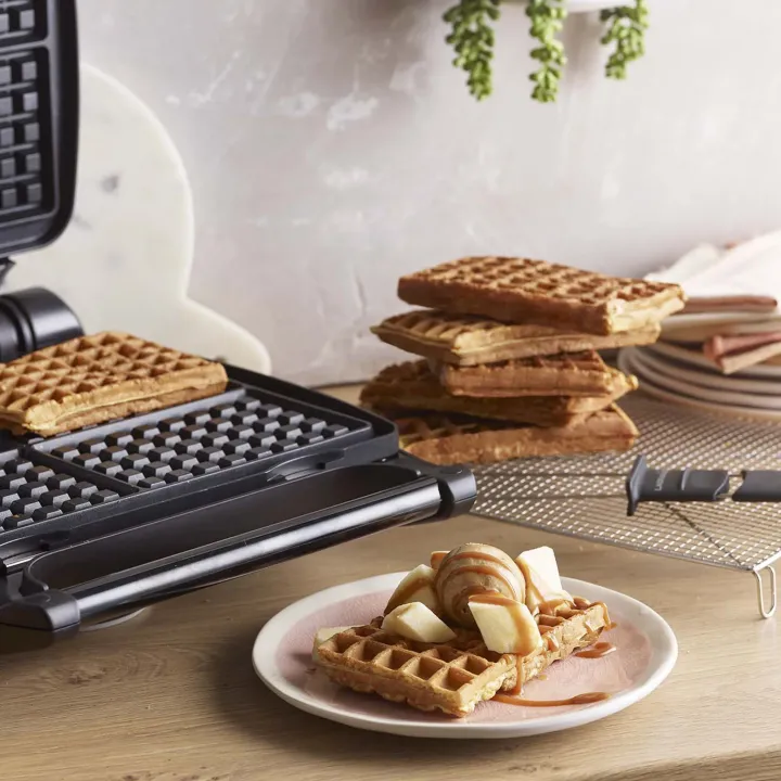 4 Wafels 5x8 platen voor 4 Wafels wafelijzer