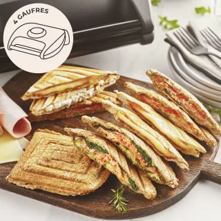 Croque-Monsieur-Platte - 4 Gaufres Waffeleisen