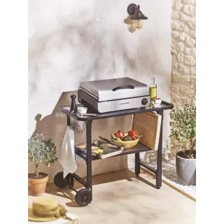 Klappbarer Edelstahl-Servierwagen für Plancha – Lagrange
