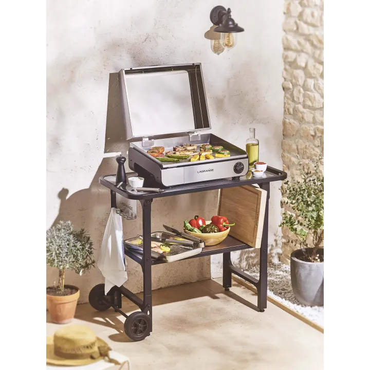 Foldable Stainless Steel Trolley for Plancha – Lagrange