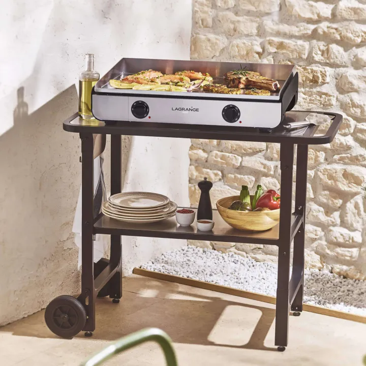 Desserte inox pliable pour Plancha – Lagrange