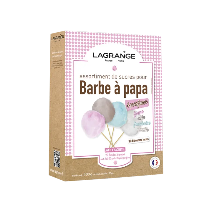 4 parfums de sucres barbes à papa