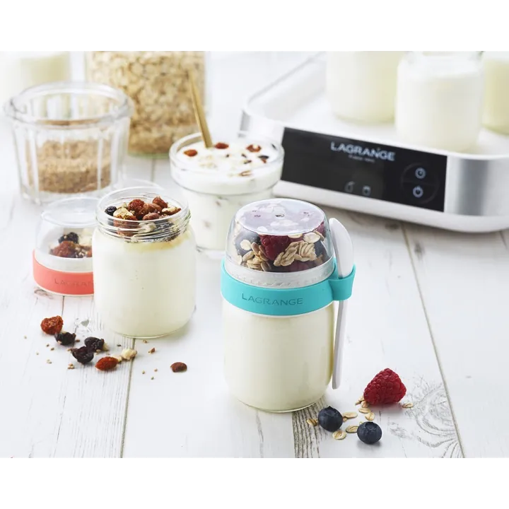 Set of 7 yoghurt jars