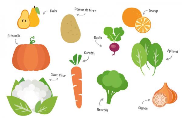 Novembre - Fruits et légumes de saison