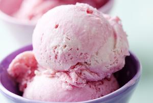 Summer fresh rose flavoured ice cream